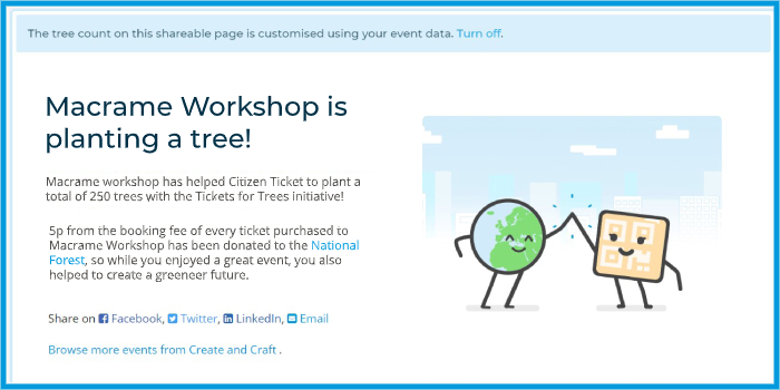 Citizen Ticket - Tickets For Trees - event sharing